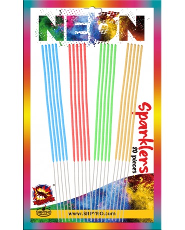 Neon Sparklers 28cm 20ks